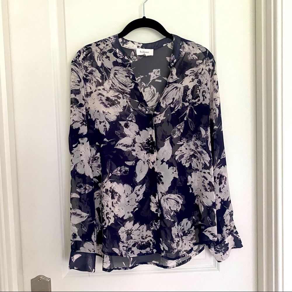 Bohme Blue Floral Blouse